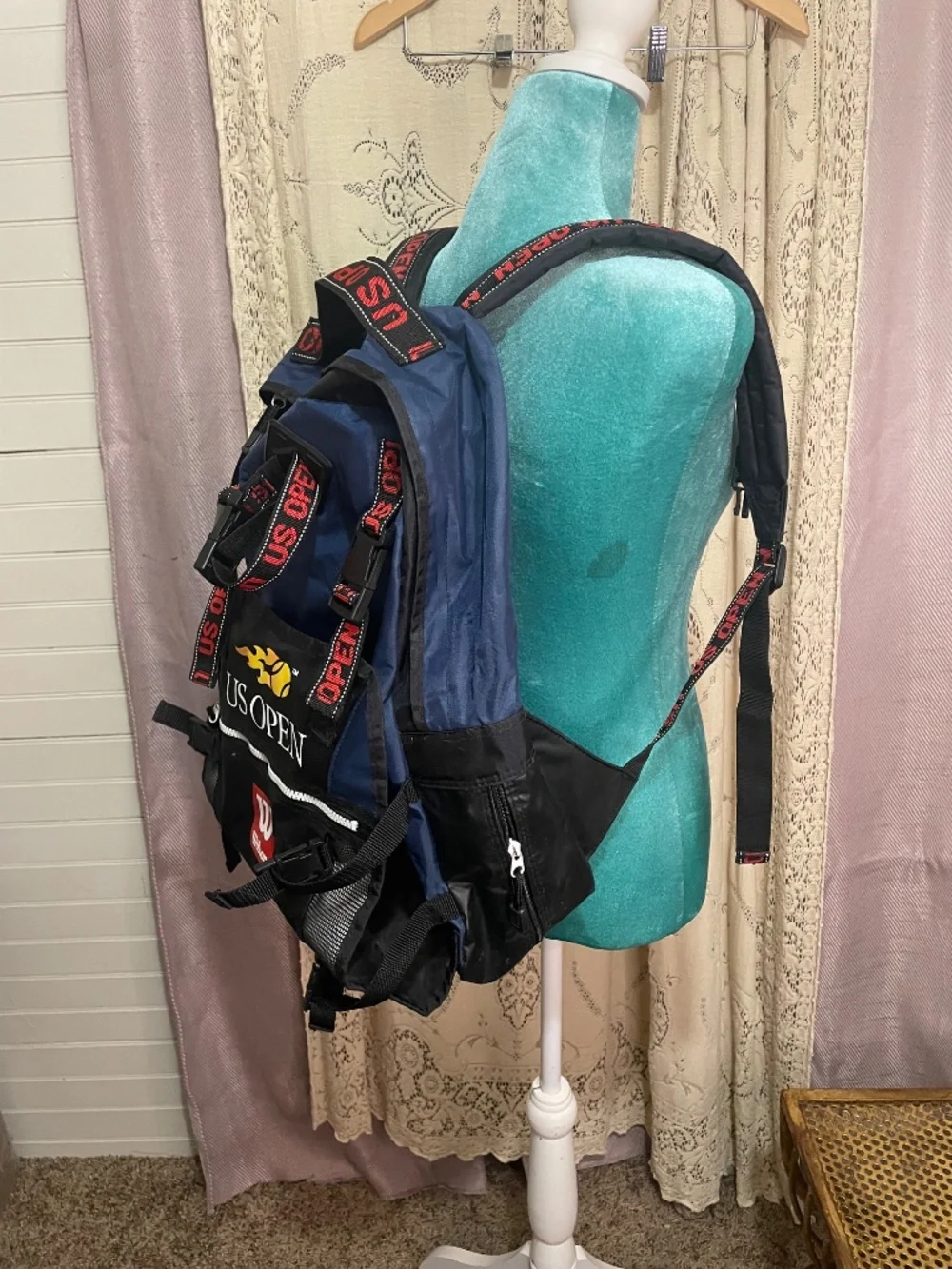 Wilson: vintage US Open nylon tennis backpack